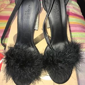 Black Rhinestone Heels